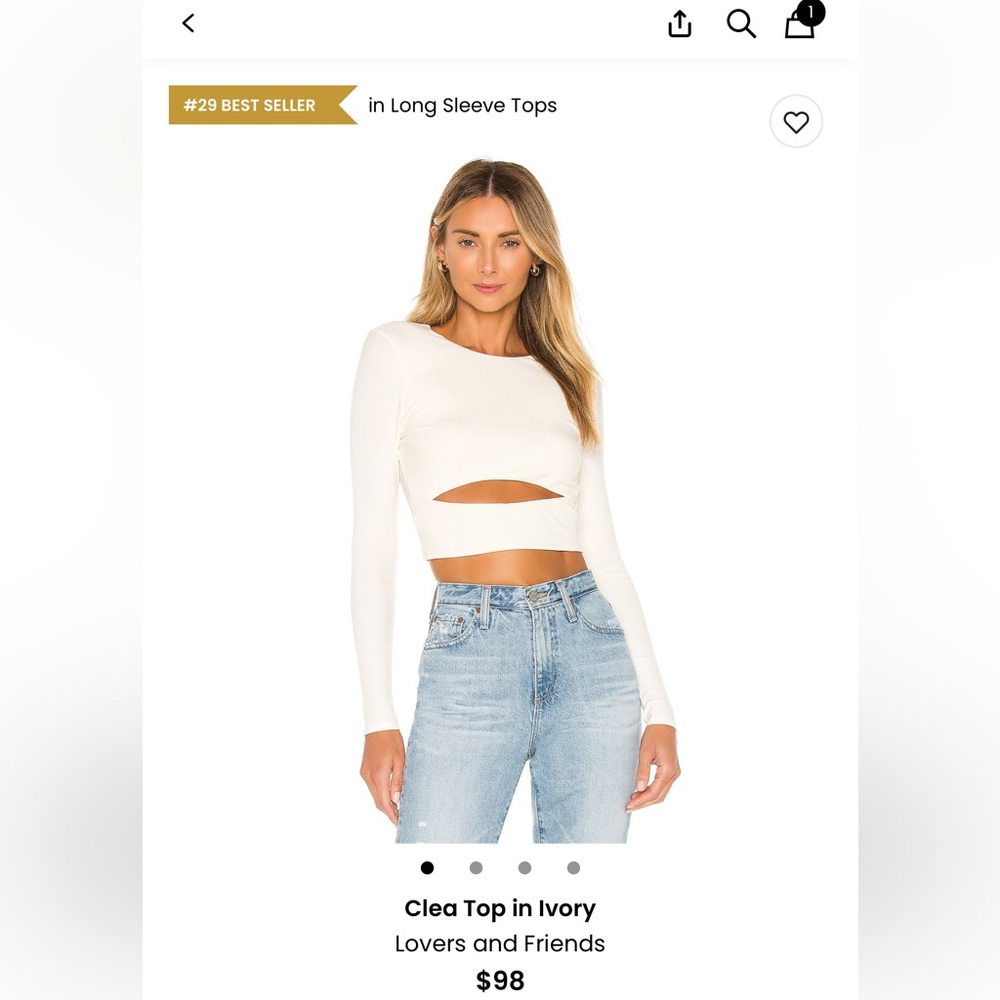 Lovers + Friends Clea Top in Ivory